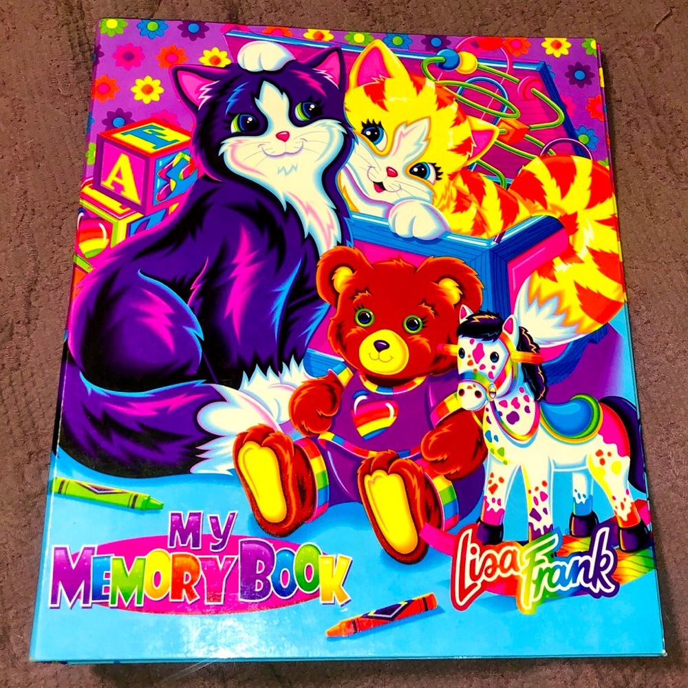 Vintage Lisa Frank Binder 🐱💜🧸🌸🌼🖍️